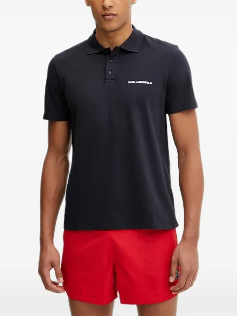Karl Lagerfeld logo-print polo shirt