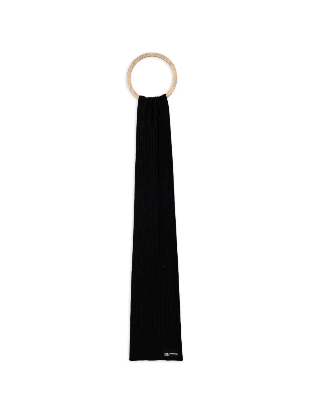 Karl Lagerfeld Jeans ribbed scarf - Nero