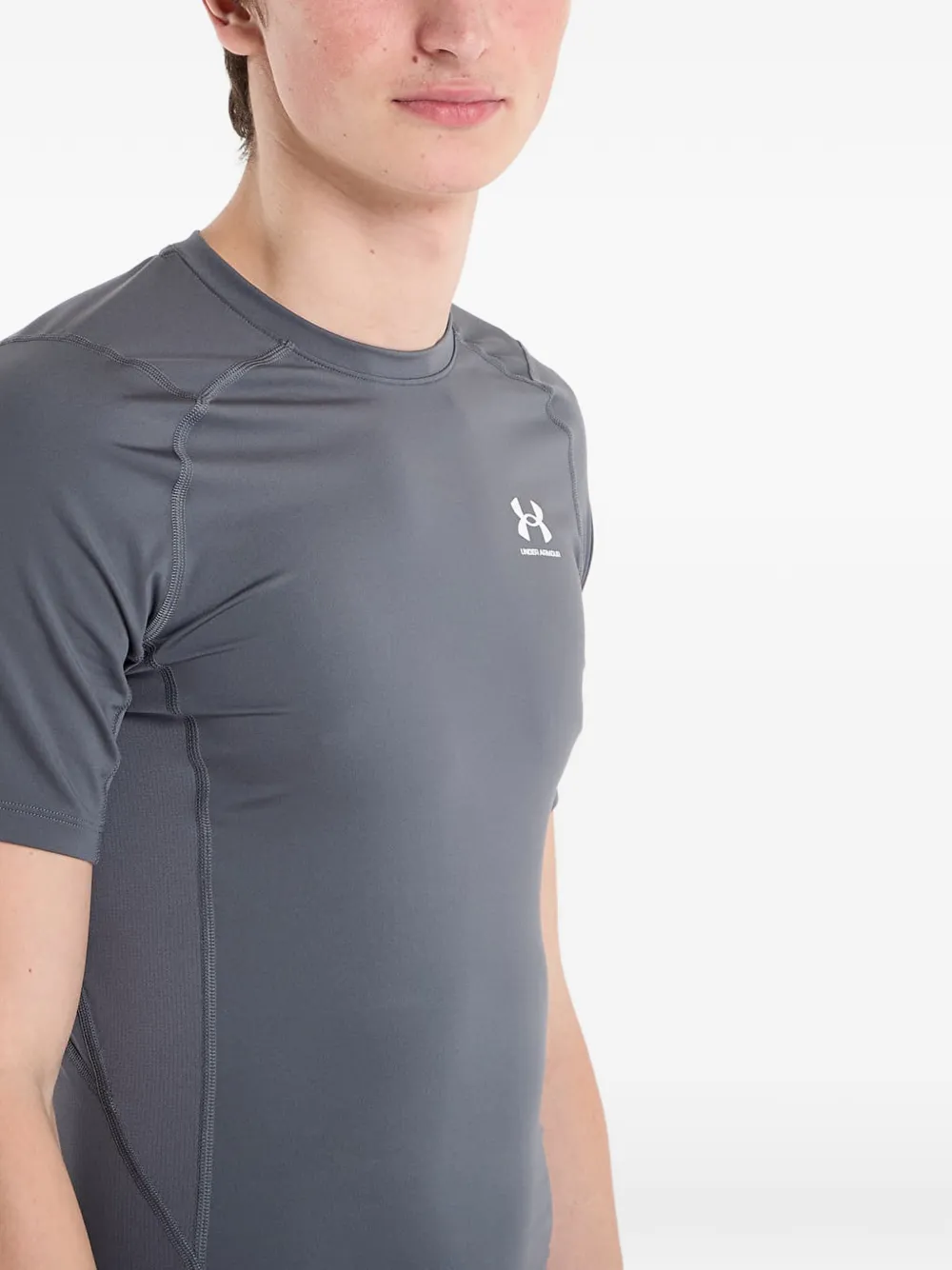 Under Armour HG Armour Comp T-shirt Grijs
