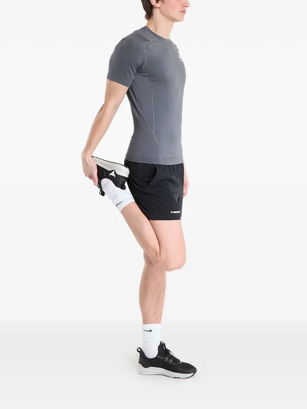 Under Armour HG Armour Comp T-shirt Grijs