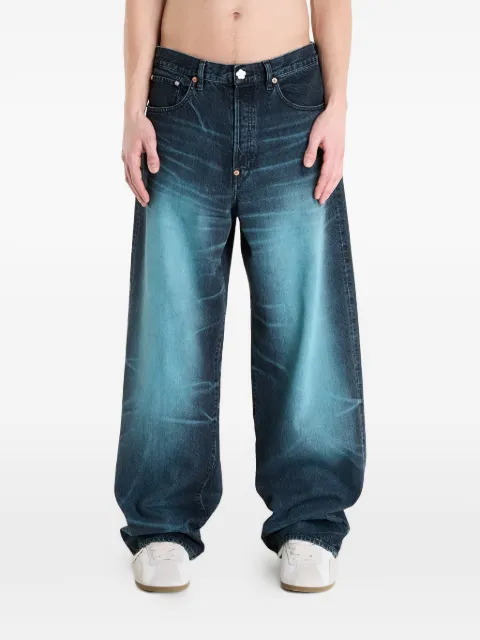 Kenzo faded logo-patch jeans