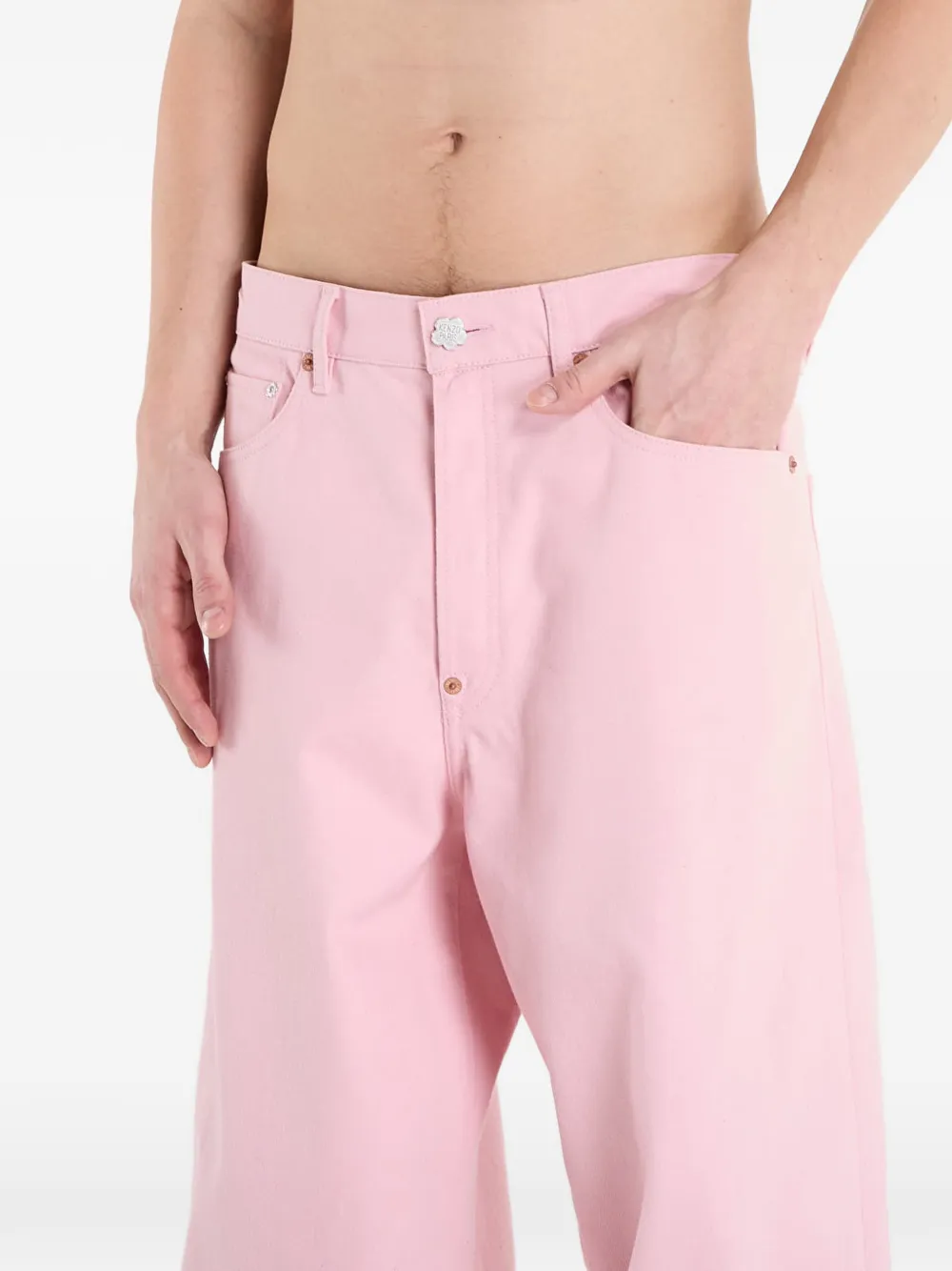 Kenzo Jeans met wijde pijpen Roze