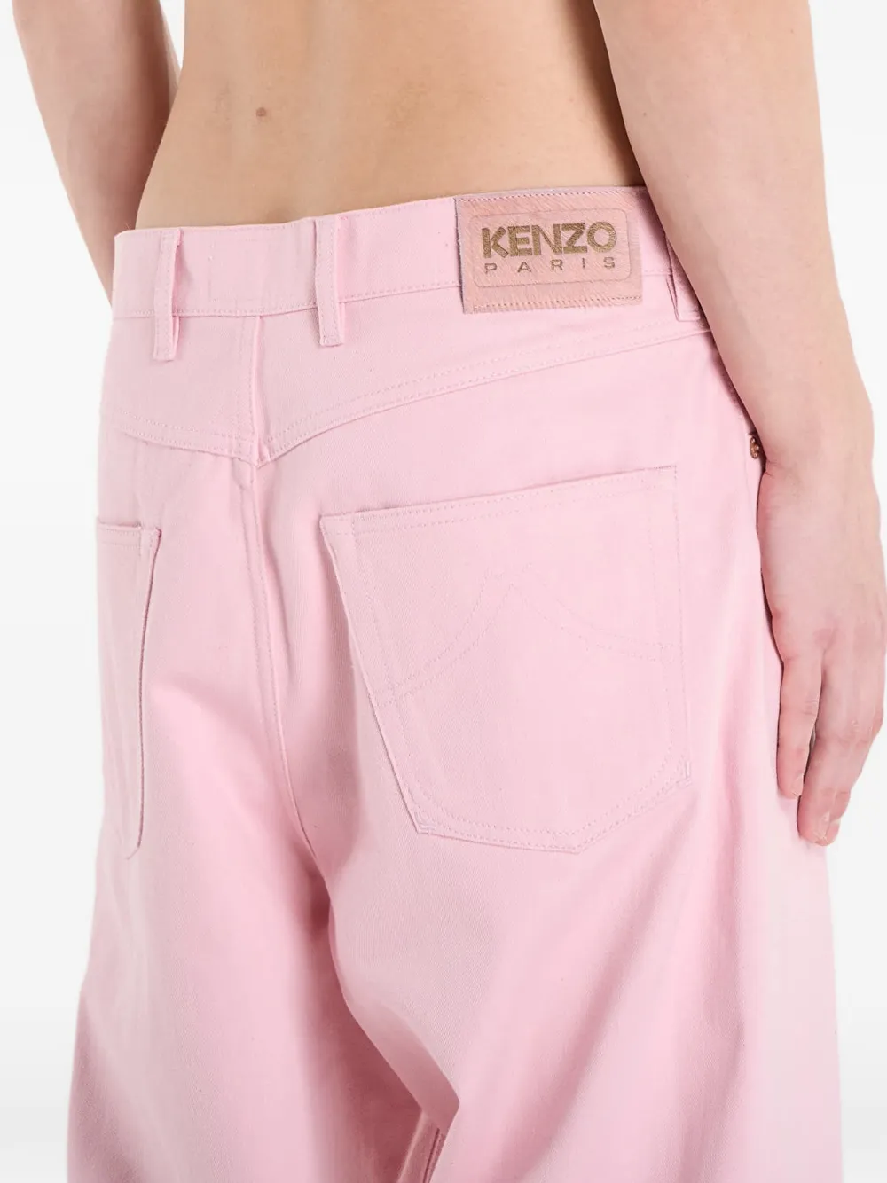 Kenzo Jeans met wijde pijpen Roze