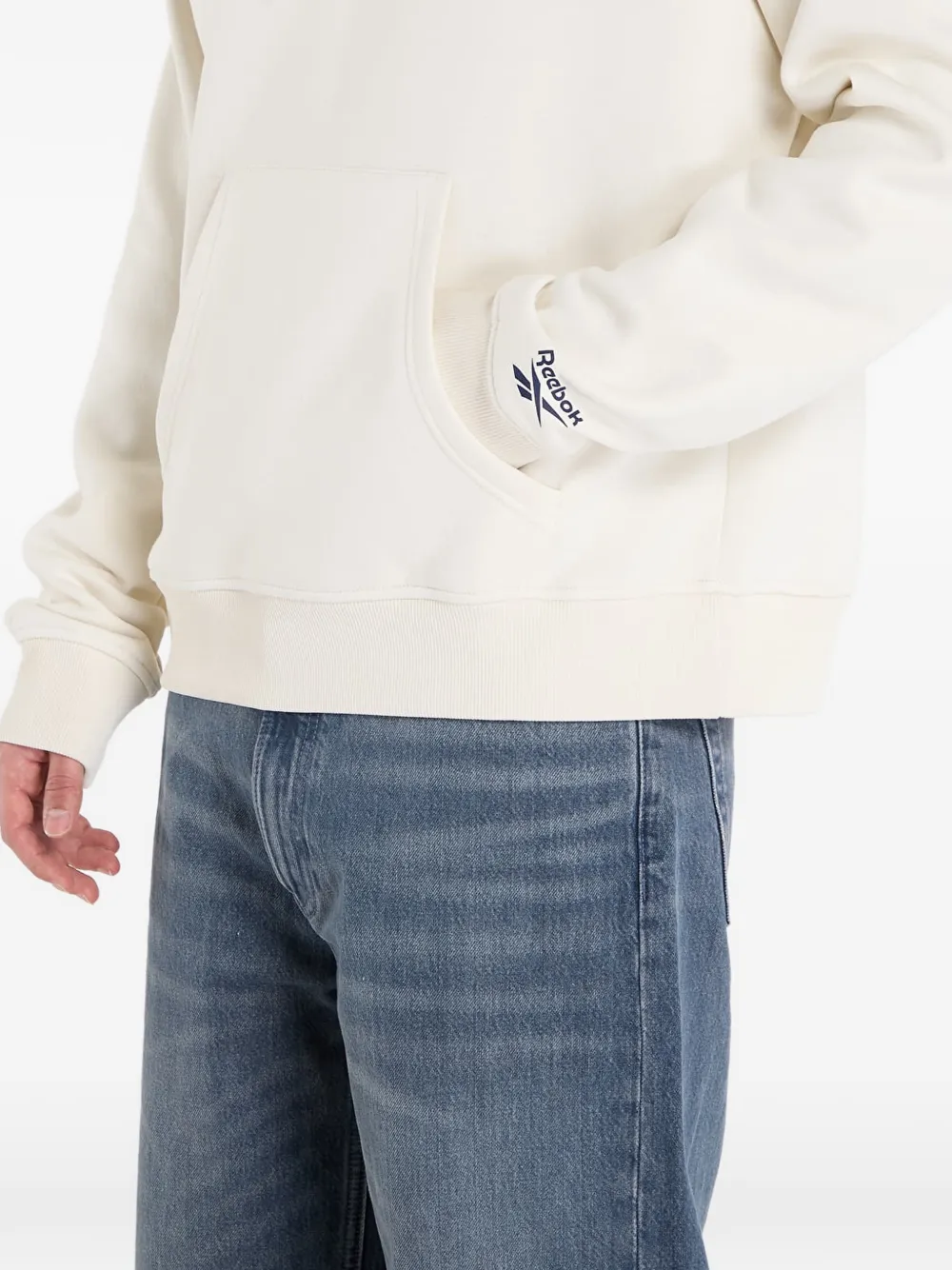 Reebok Hoodie met geborduurd logo Beige