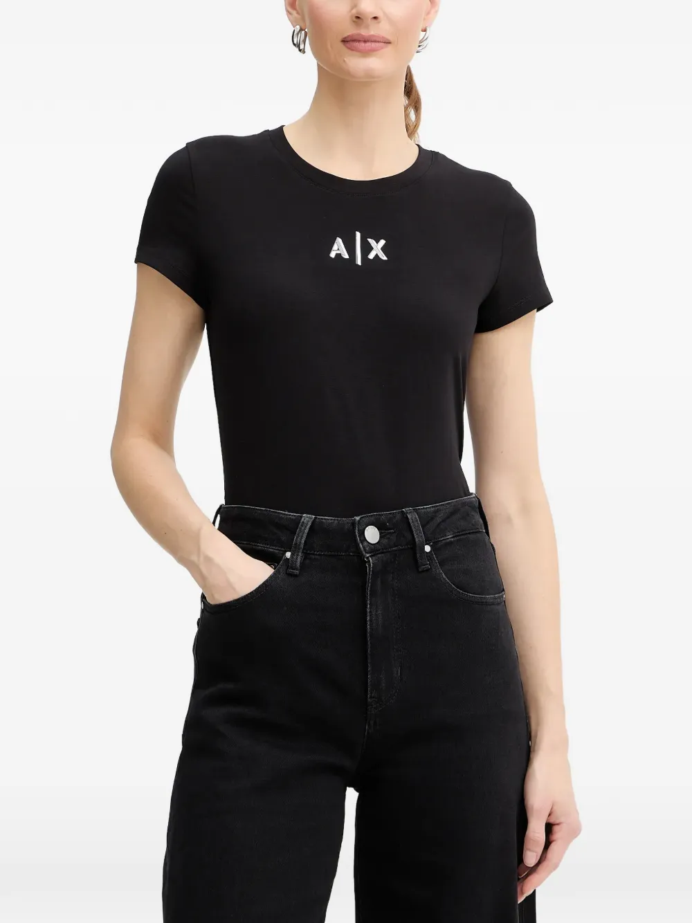 Armani Exchange logo T-shirt - Nero