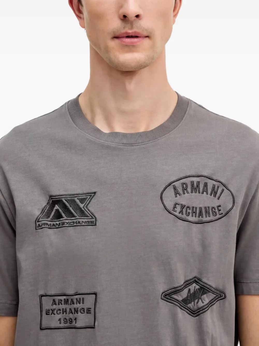 Armani Exchange graphic T-shirt Grijs