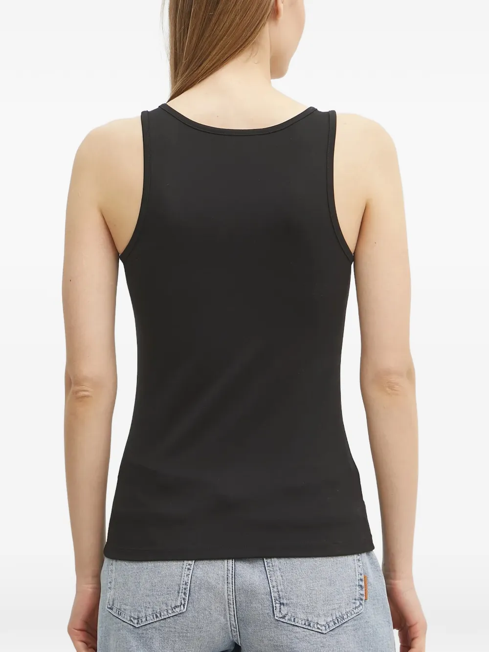Armani Exchange Tanktop met logoplakkaat Zwart