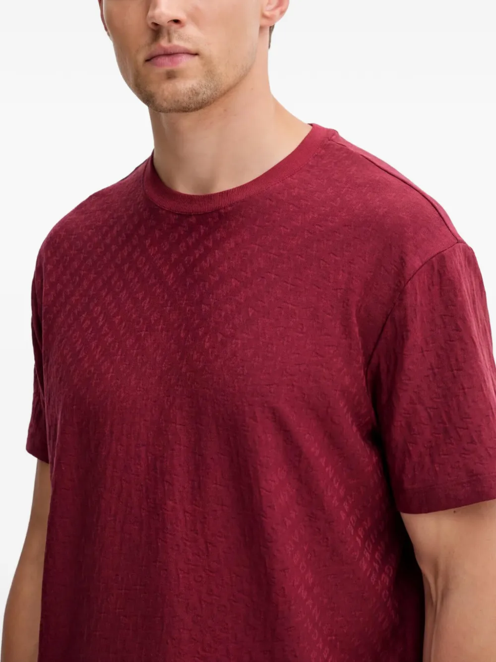 Armani Exchange Katoenen T-shirt Rood