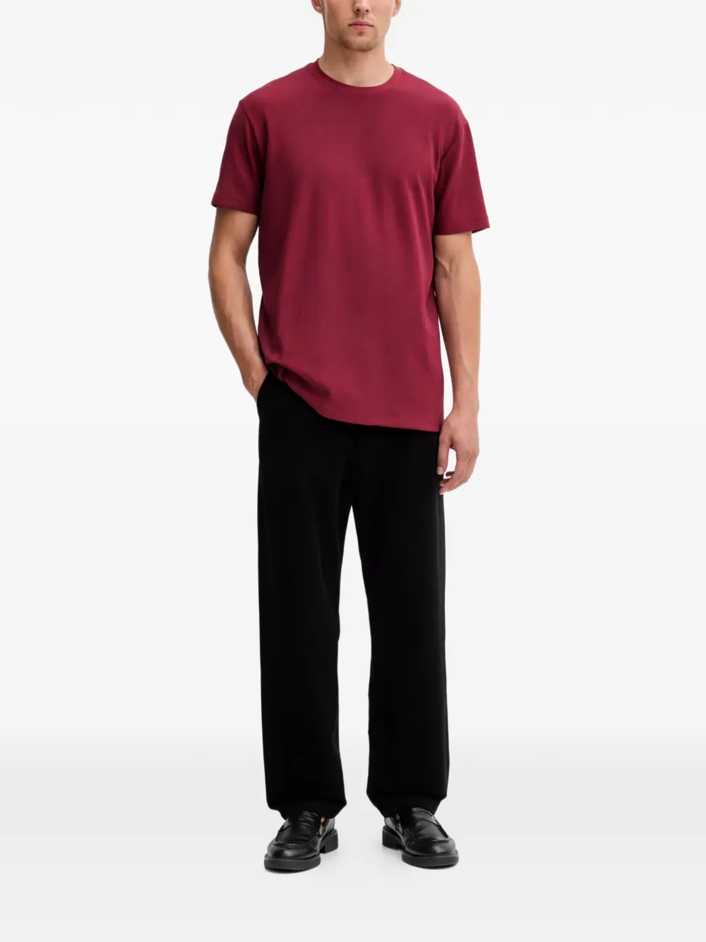 Armani Exchange Katoenen T-shirt Rood