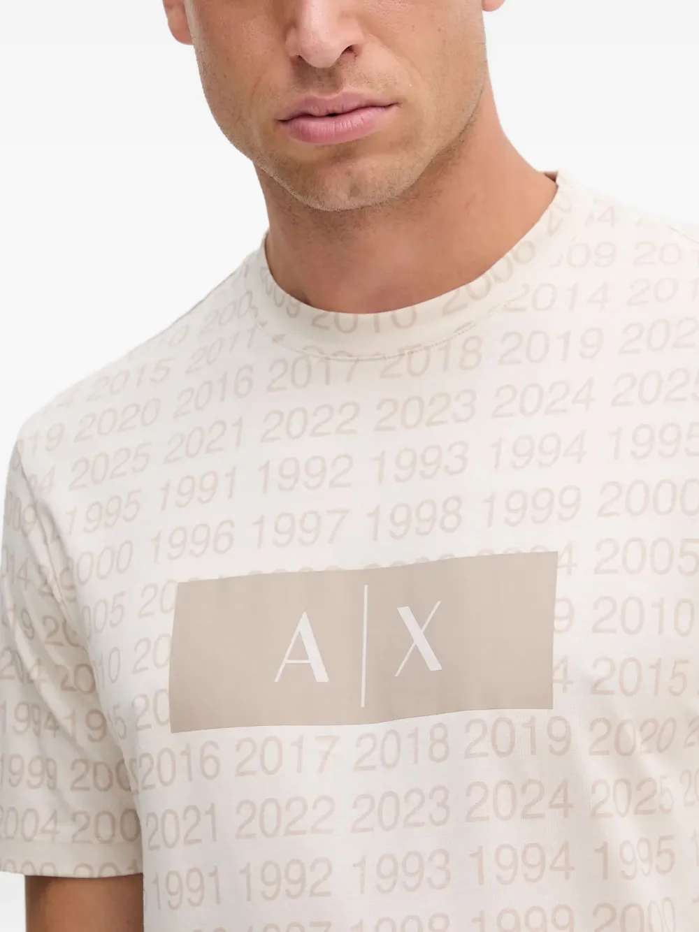  Armani Exchange T-shirt Imprimé - Tons Neutres 