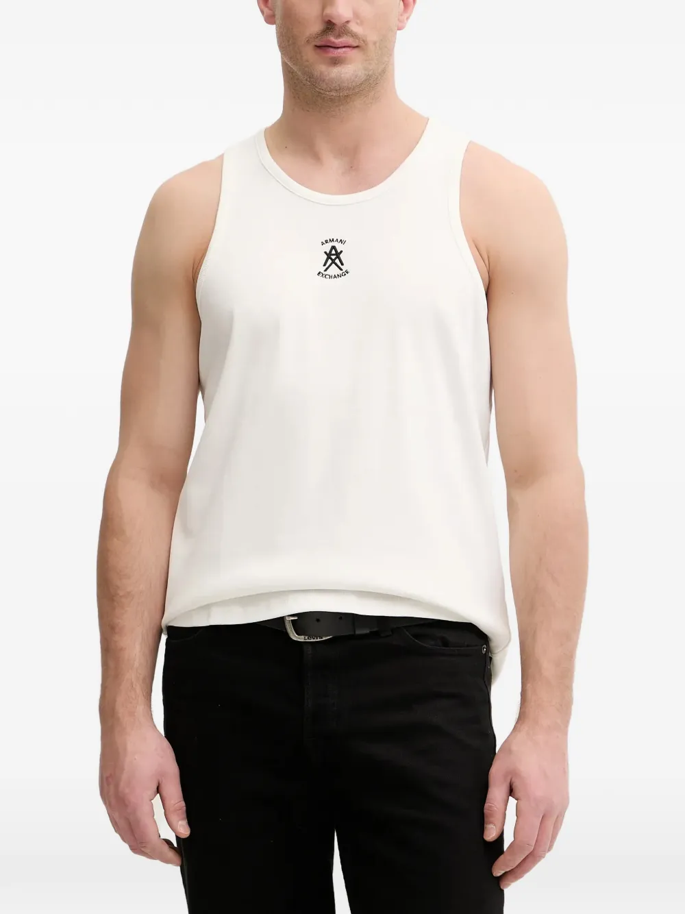 Armani Exchange logo-detail tank top - Toni neutri