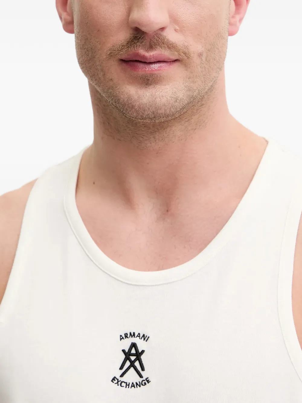 Armani Exchange logo-detail tank top Wit