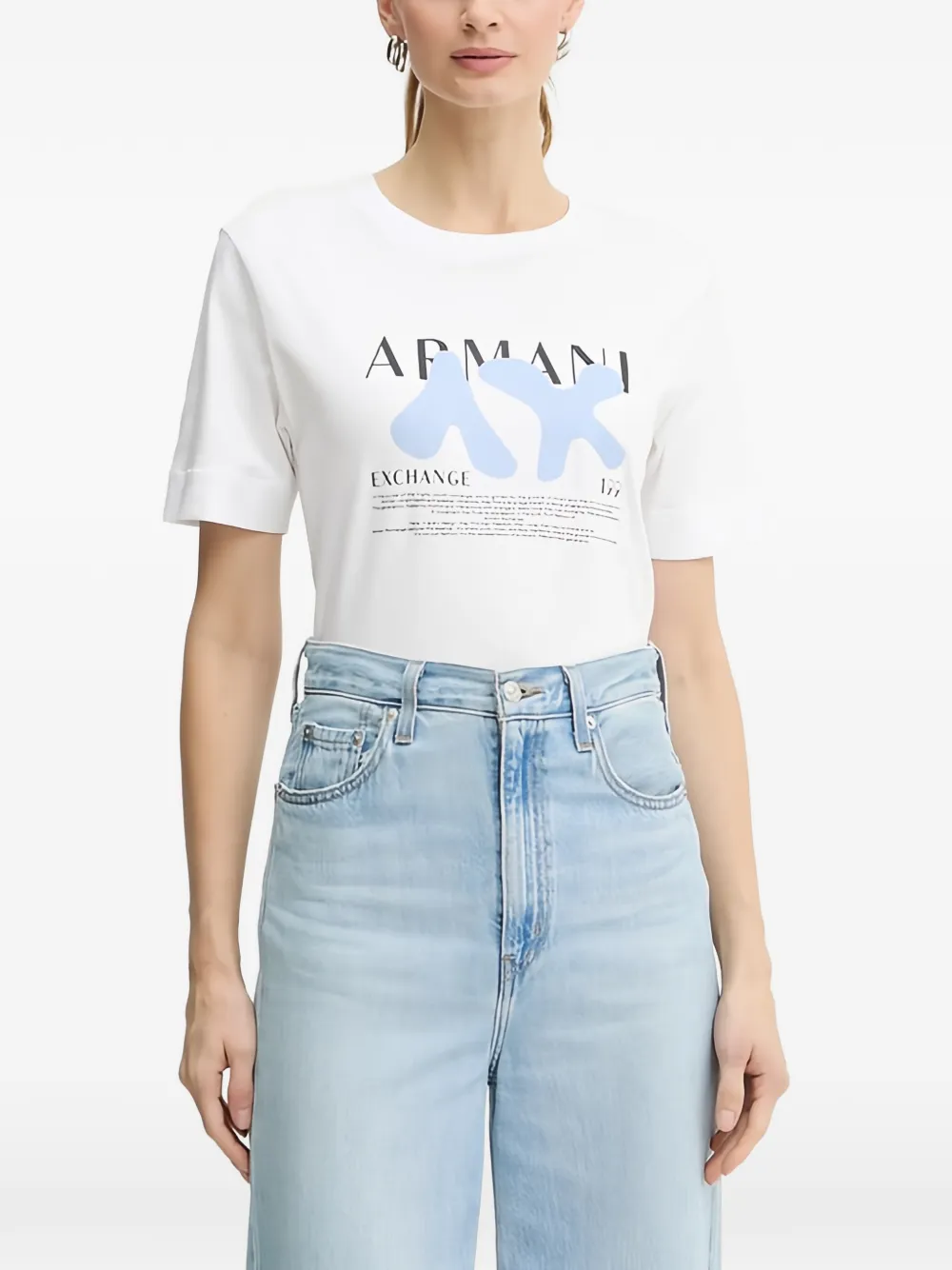 Armani Exchange printed T-shirt - Bianco