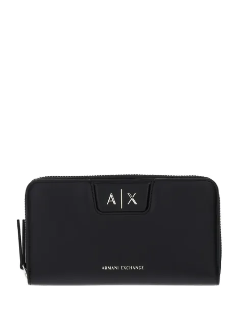 Armani Exchange logo-detail zip-around wallet