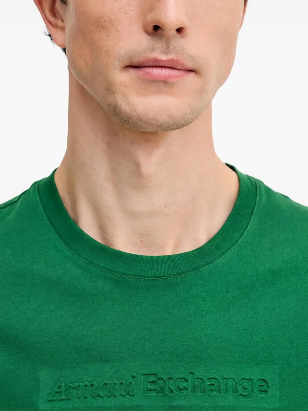 Armani Exchange T-shirt met logo-reliëf Groen
