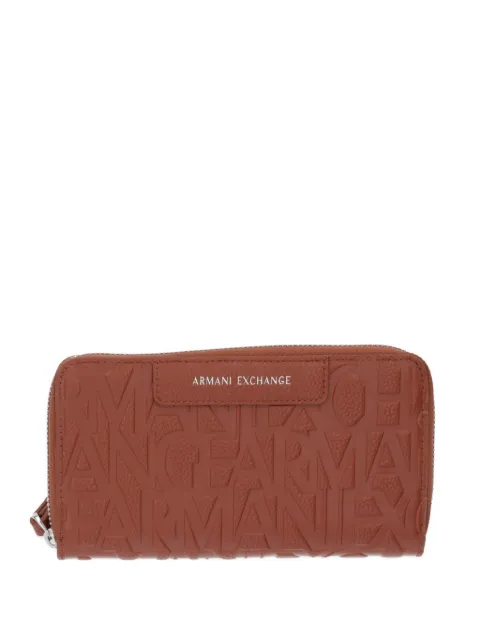 Armani Exchange portefeuille zippé à logo embossé