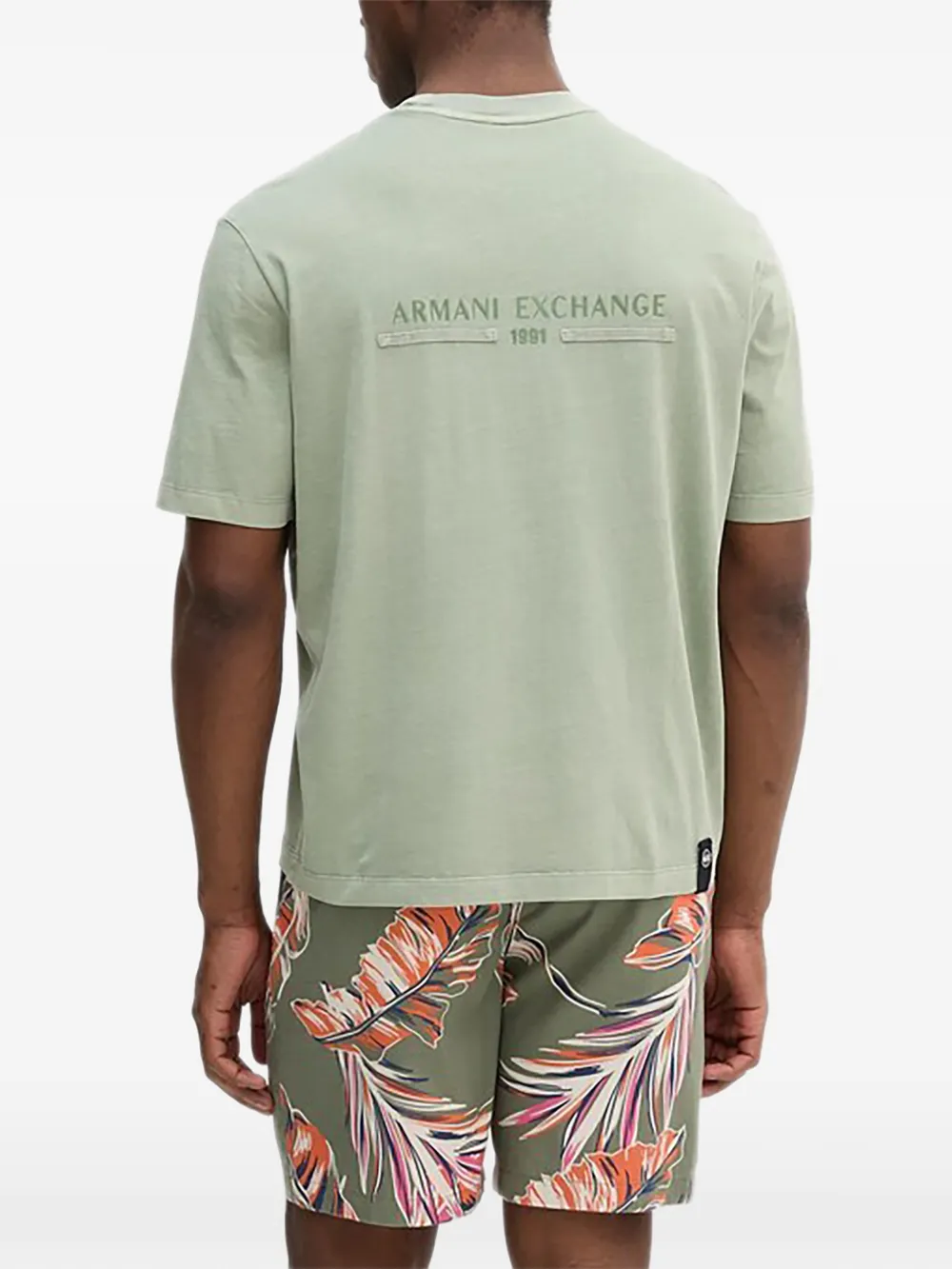 Armani Exchange T-shirt met zak Groen