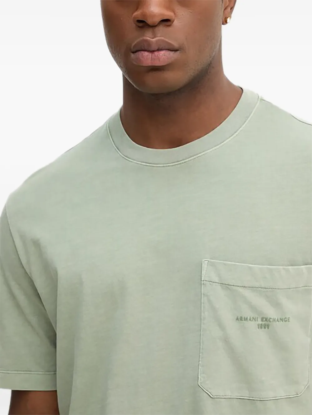 Armani Exchange T-shirt met zak Groen