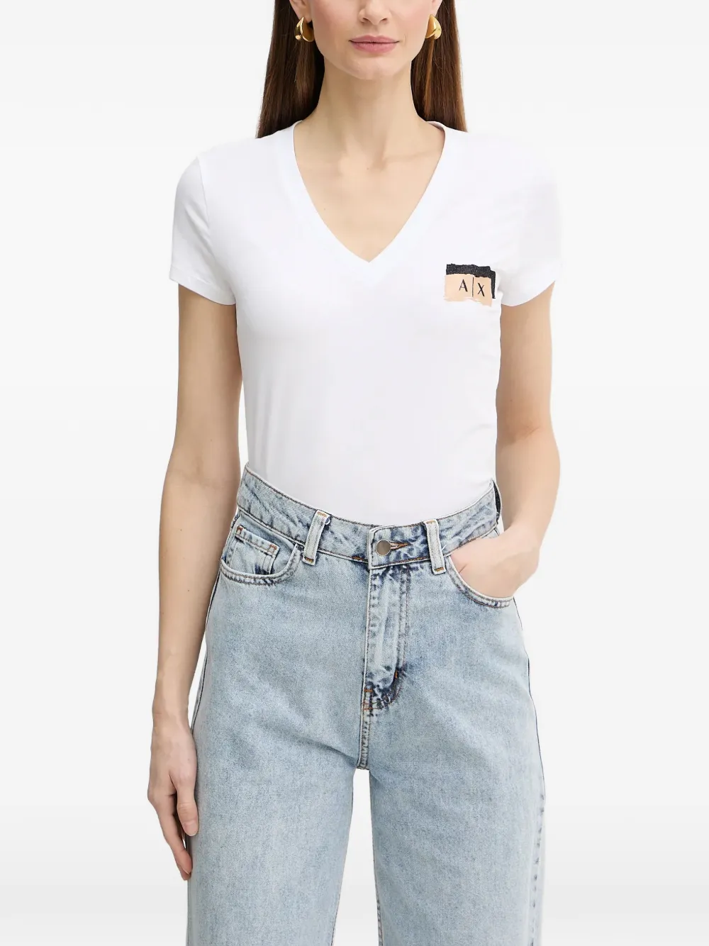 Armani Exchange V-neck T-shirt - Bianco