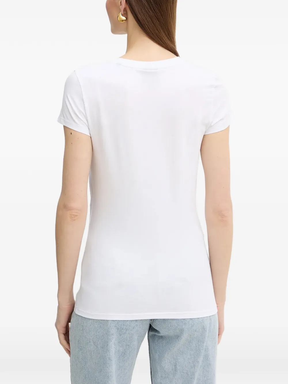 Armani Exchange V-neck T-shirt Wit