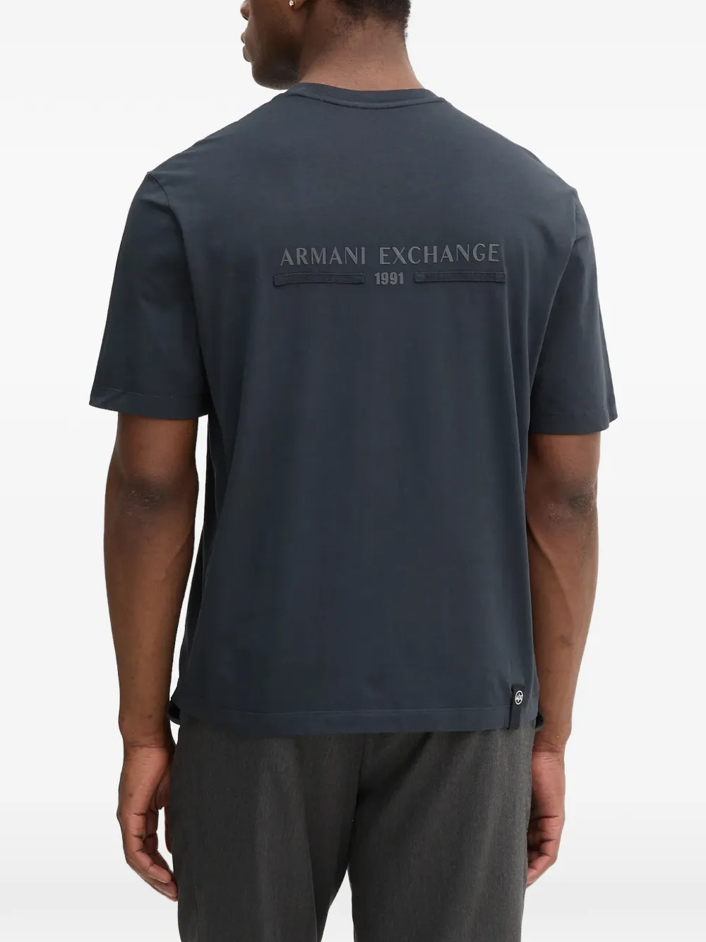Armani Exchange chest-pocket T-shirt Blauw