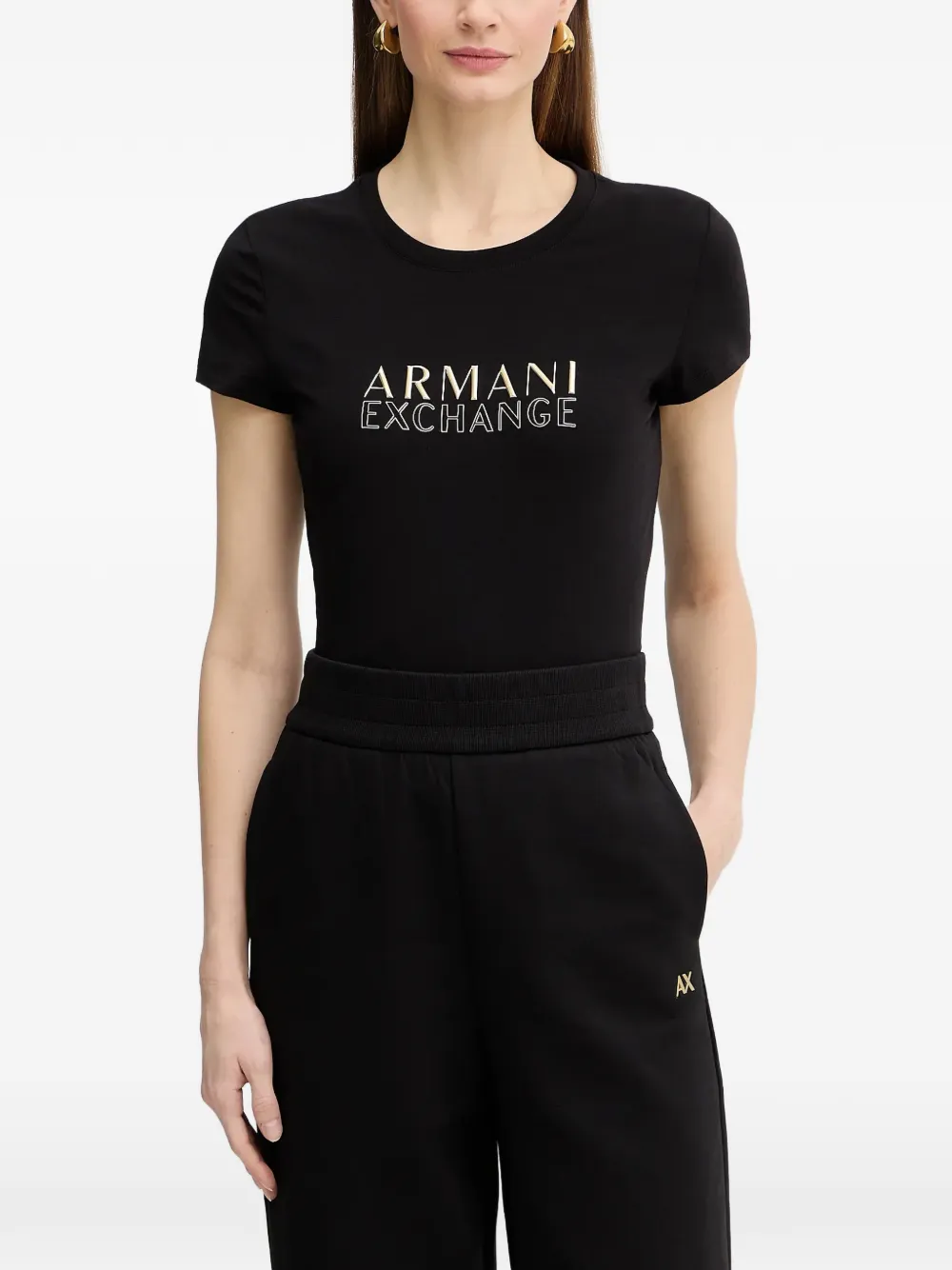 Armani Exchange logo-print T-shirt - Nero
