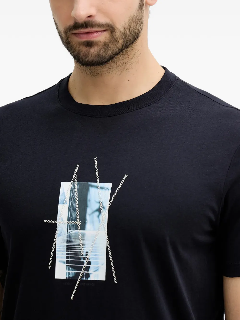 Armani Exchange T-shirt met grafische print Blauw