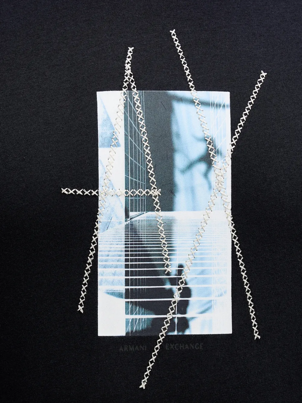 Armani Exchange T-shirt met grafische print Blauw