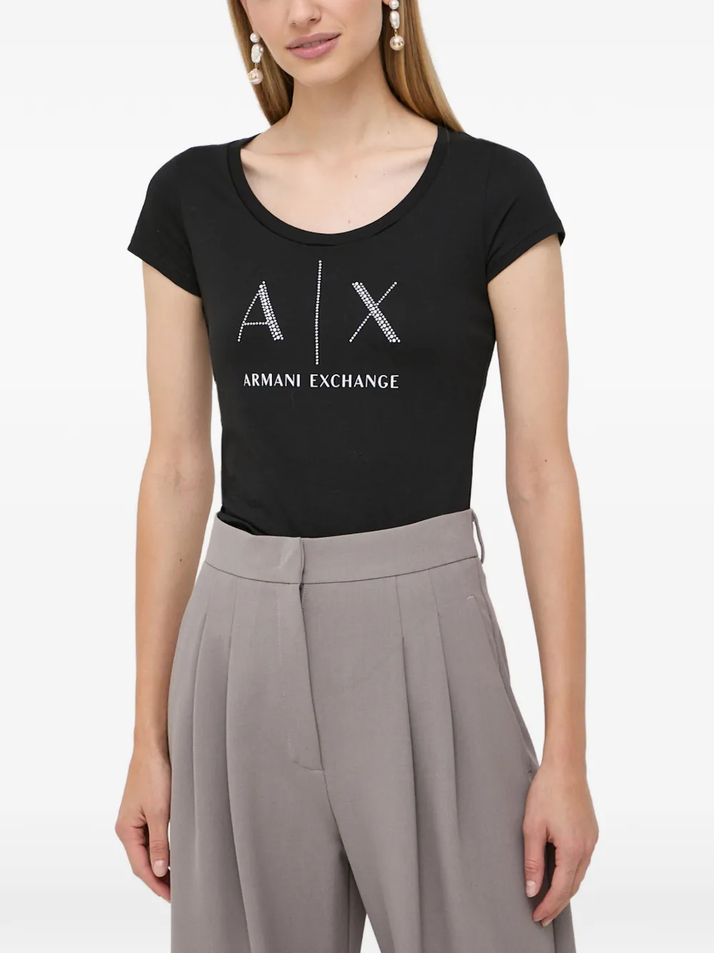Armani Exchange logo-print T-shirt - Nero