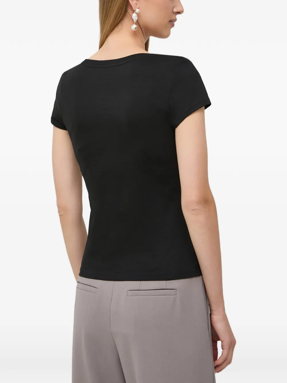 Armani Exchange T-shirt met logoprint Zwart