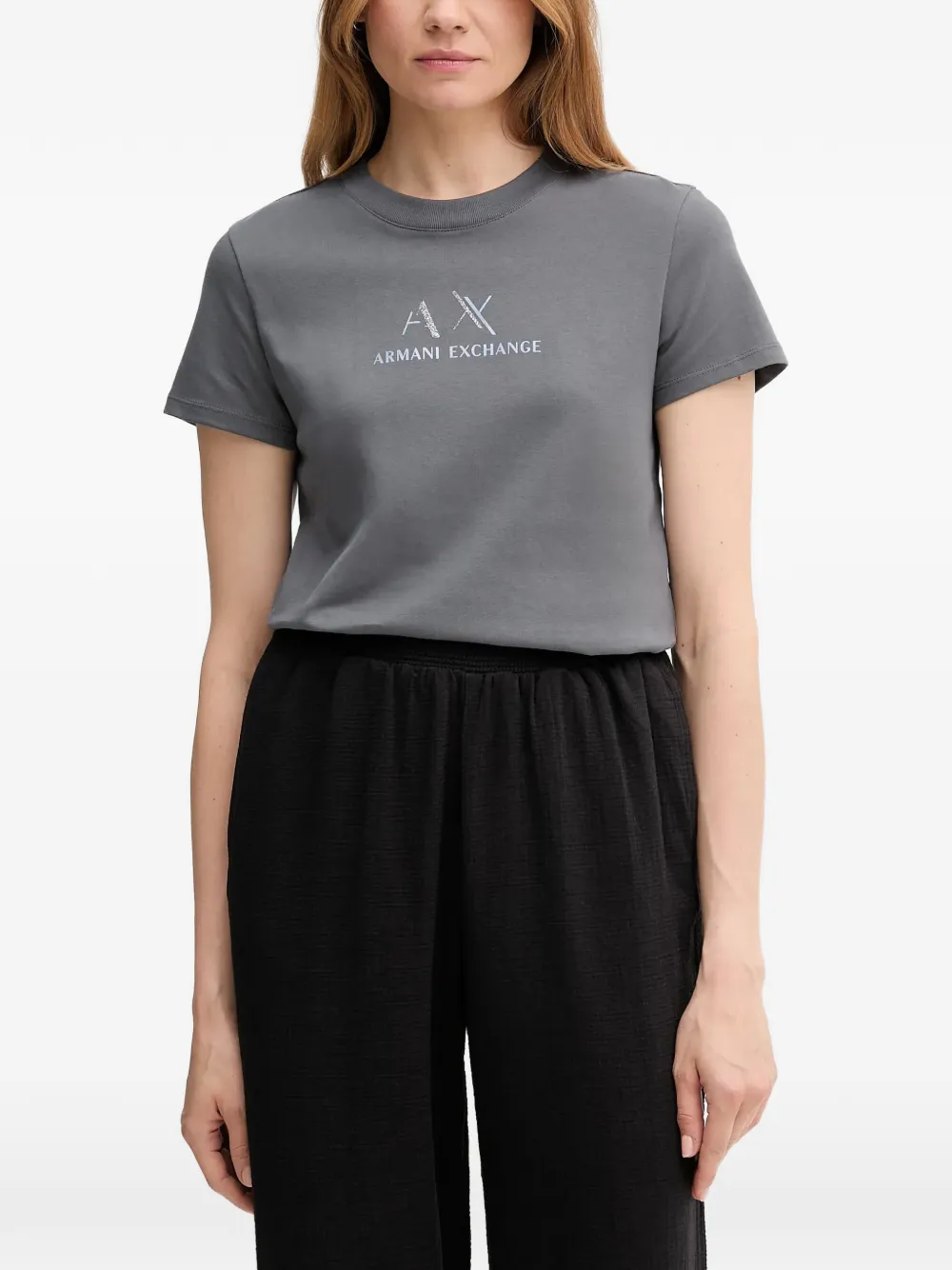 Armani Exchange crew-neck short-sleeve T-shirt - Grigio