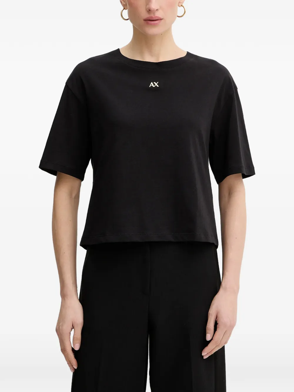 Armani Exchange T-shirt con logo - Nero