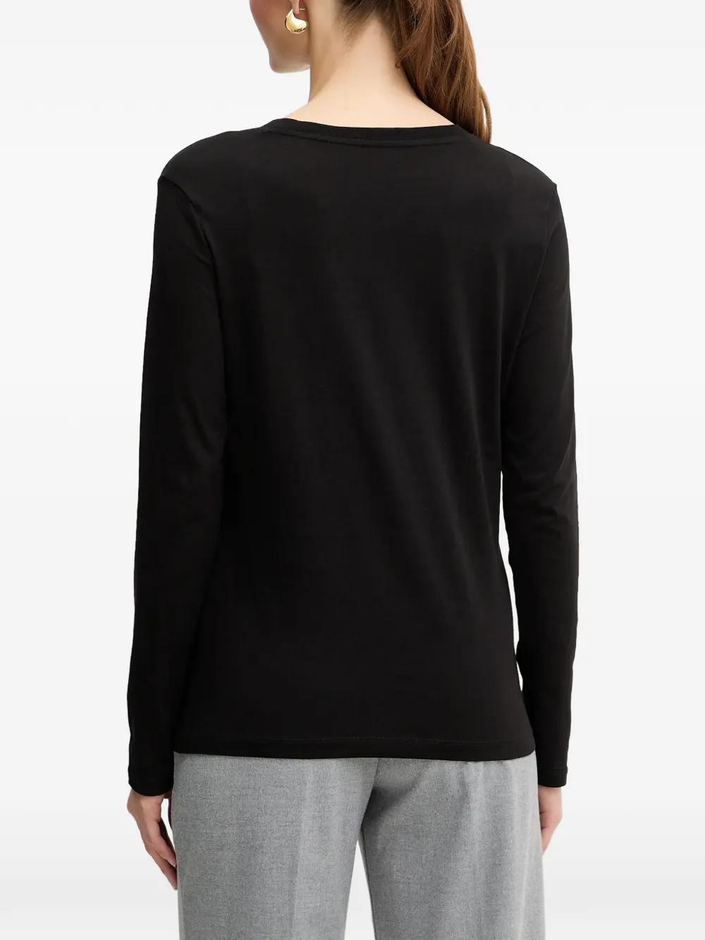 Armani Exchange T-shirt met lange mouwen Zwart