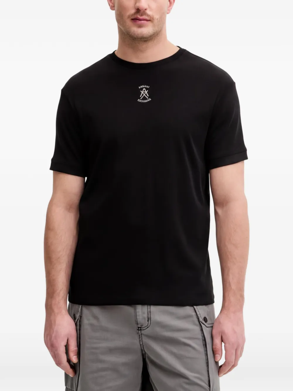 Armani Exchange T-shirt met ronde hals Zwart
