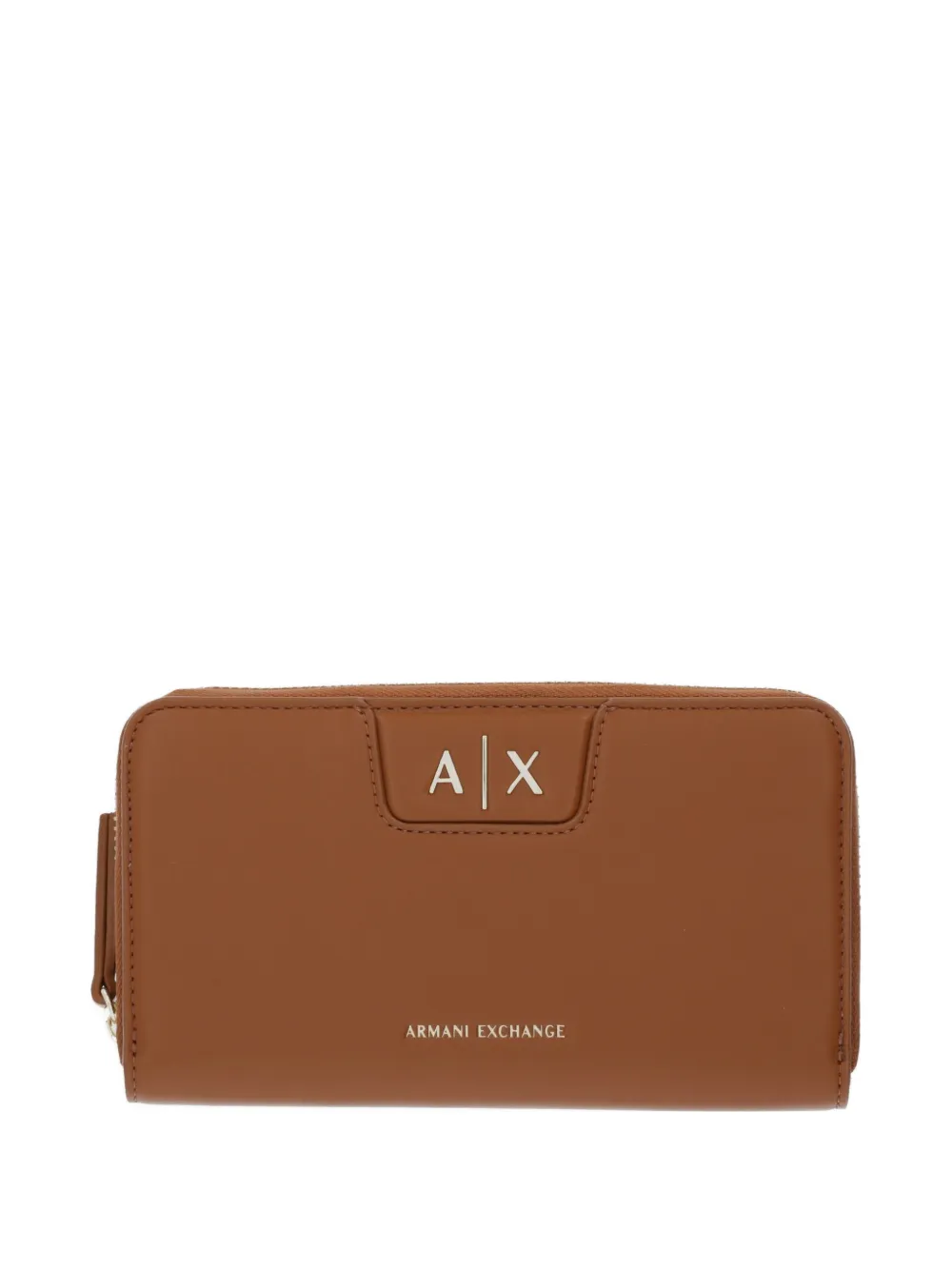Armani Exchange logo-detail zip-fastening wallet - Marrone