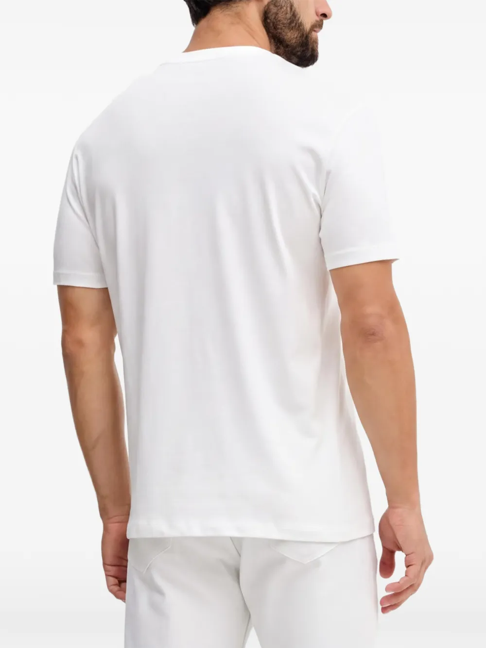 Armani Exchange T-shirt met geborduurd logo Wit
