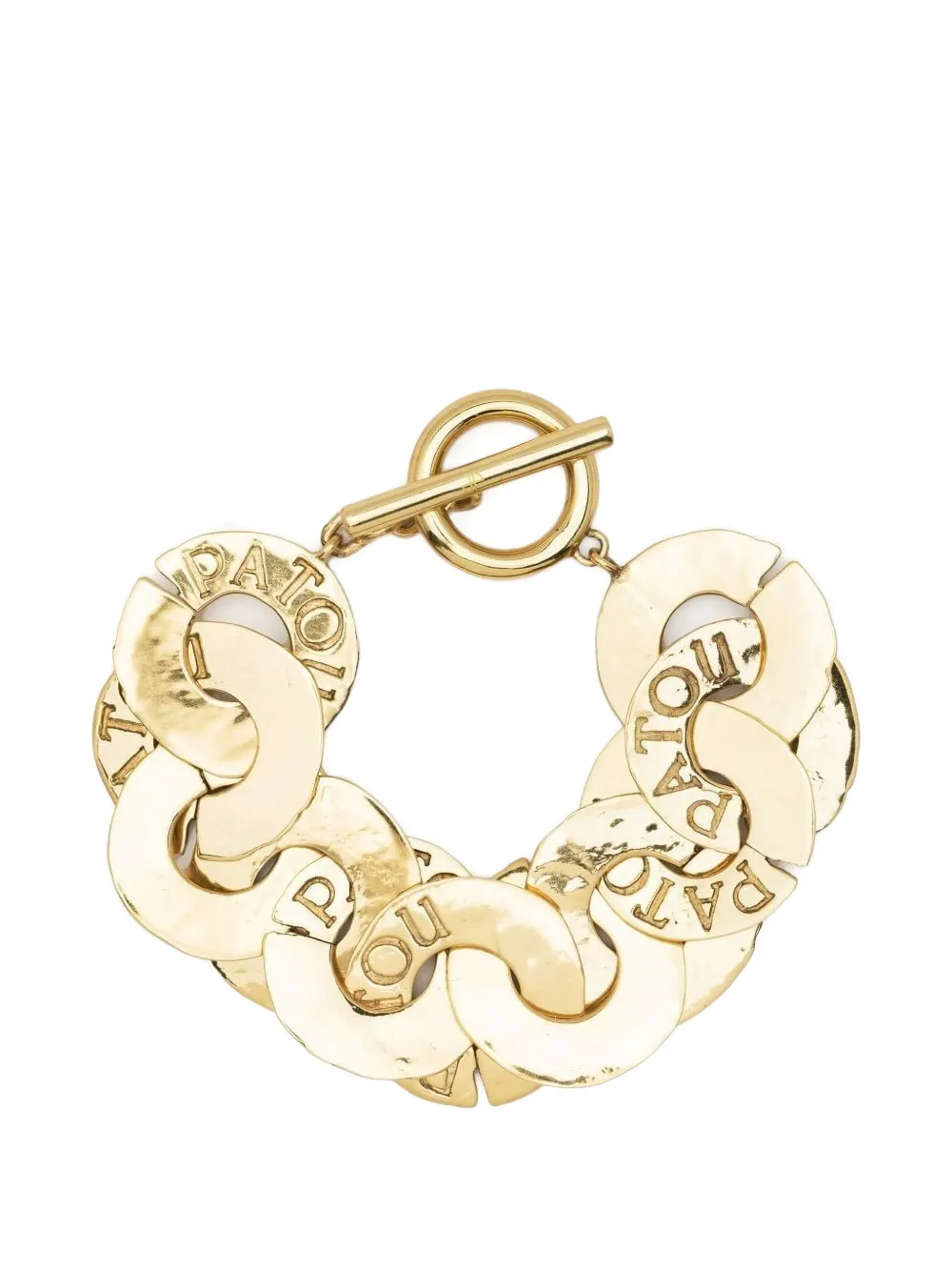 Patou Bracciale con logo inciso - Oro