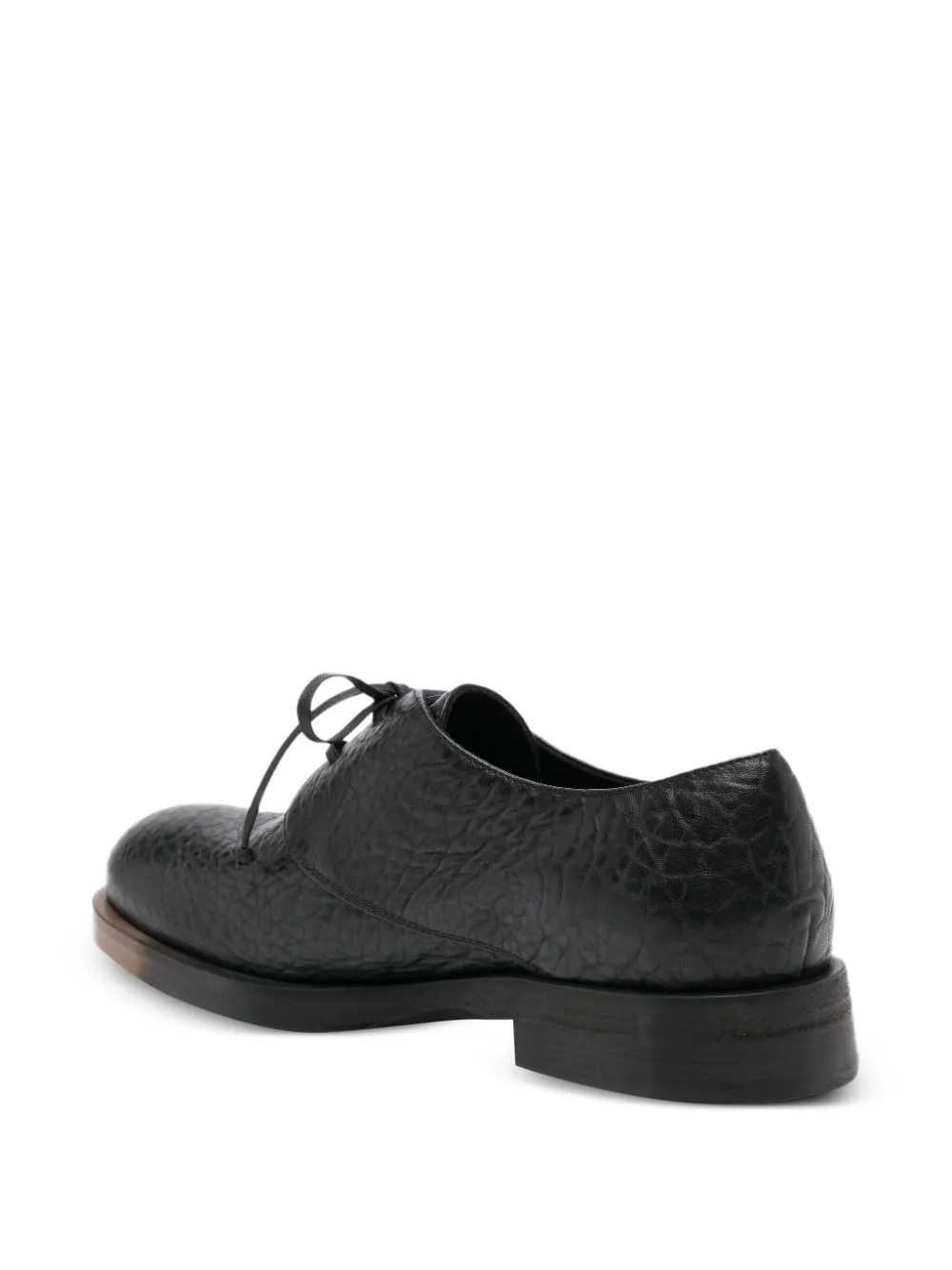 Uma Wang textured leather derby shoes Zwart