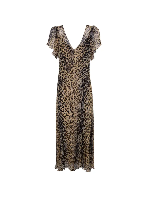 Rixo Nina Leopard-print Maxi Dress in Neutrals