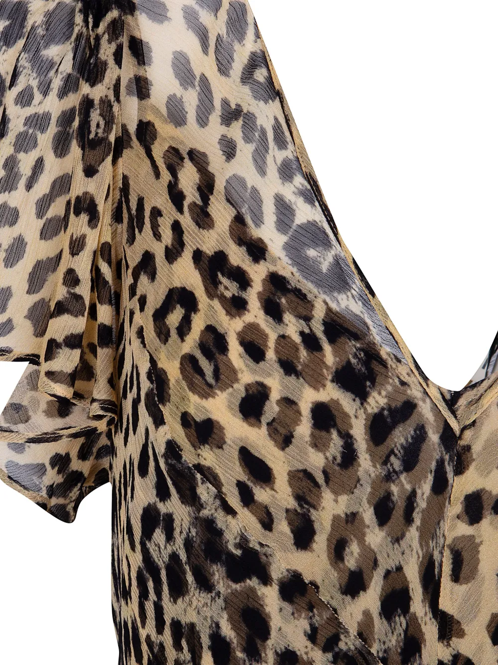 Rixo Nina maxi-jurk met luipaardprint Beige