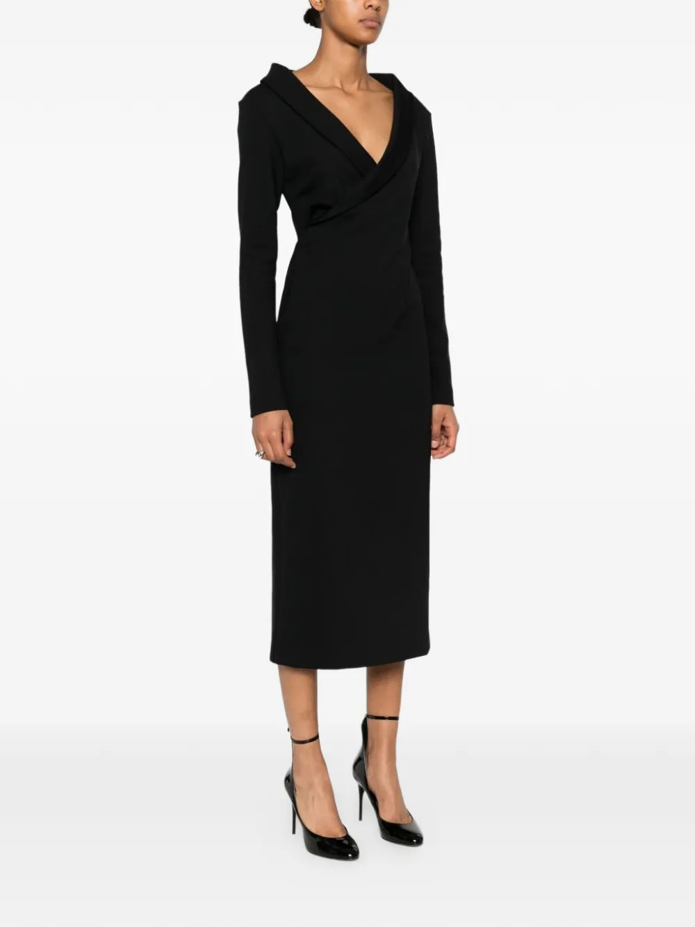 Philosophy Di Lorenzo Serafini Off-shoulder midi-jurk Zwart
