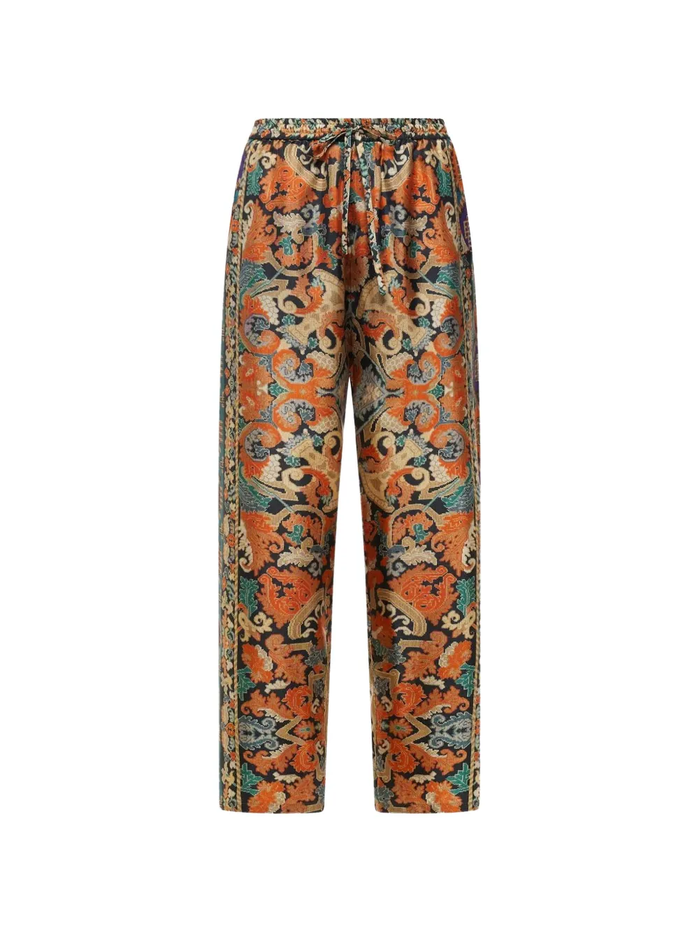 Pierre-Louis Mascia tapestry-print silk trousers - Arancione