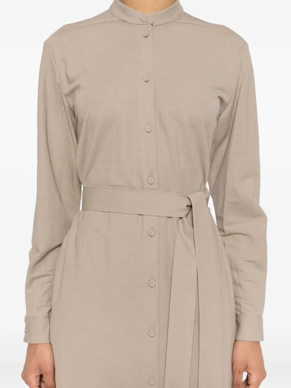 Harris Wharf London Jurk met knopen Beige