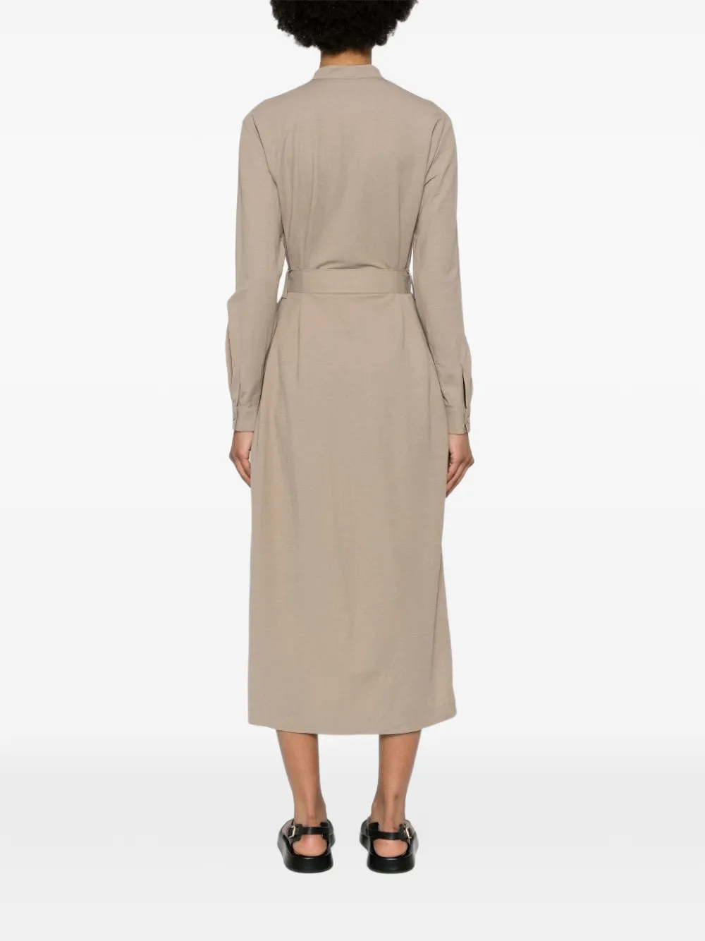Harris Wharf London Jurk met knopen Beige