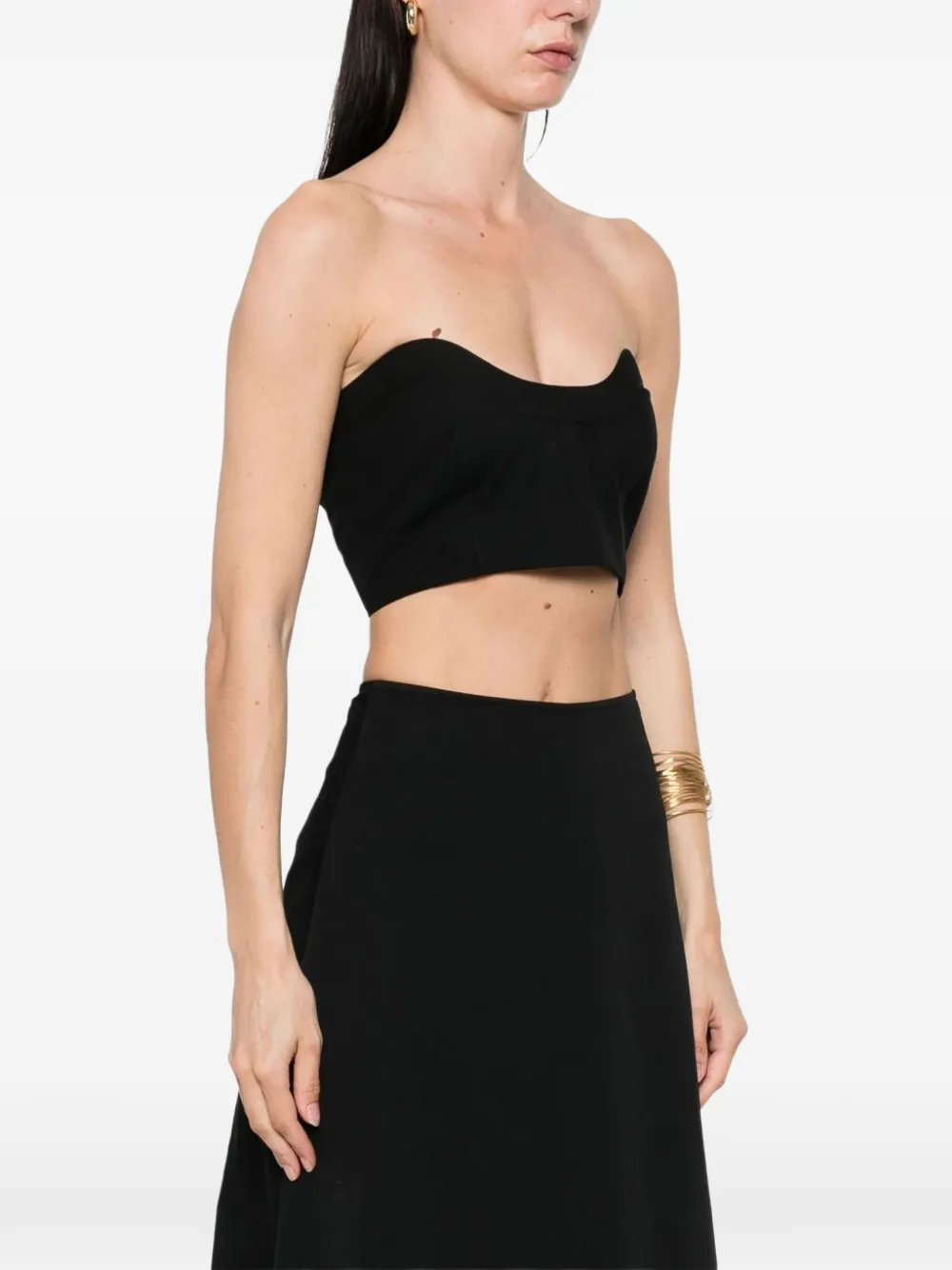 Philosophy Di Lorenzo Serafini cropped top - Nero