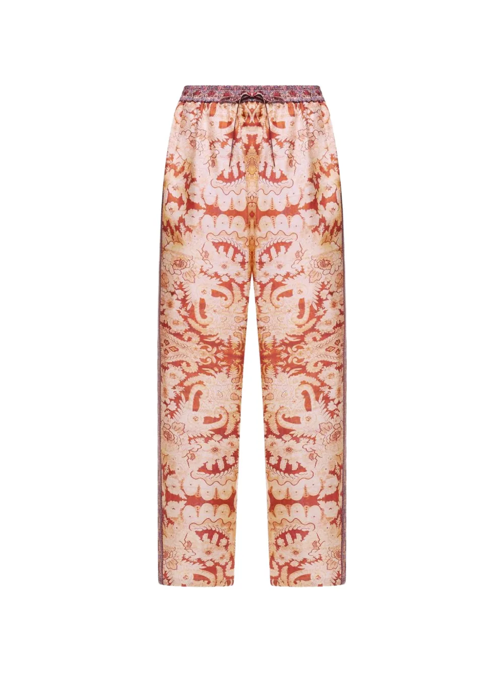 Pierre-Louis Mascia tapestry-print silk trousers - Rosso