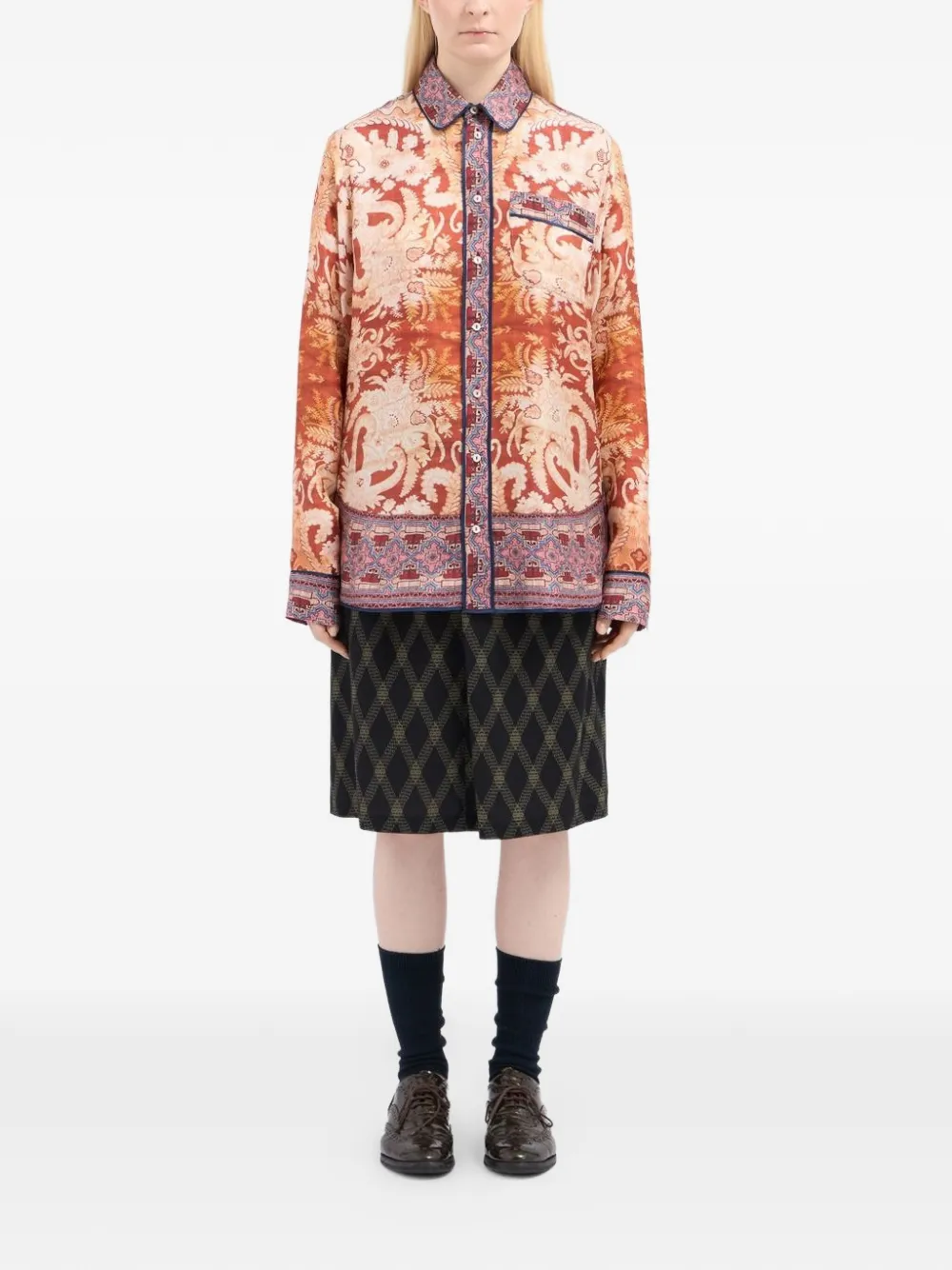 Pierre-Louis Mascia Shirt met print Oranje