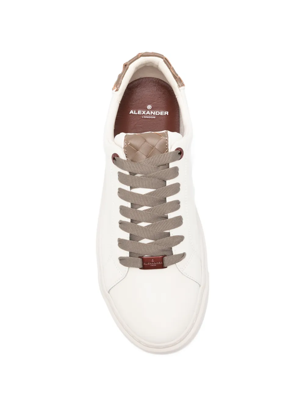Alexander Smith Sneakers met geweven detail en vlakken Wit
