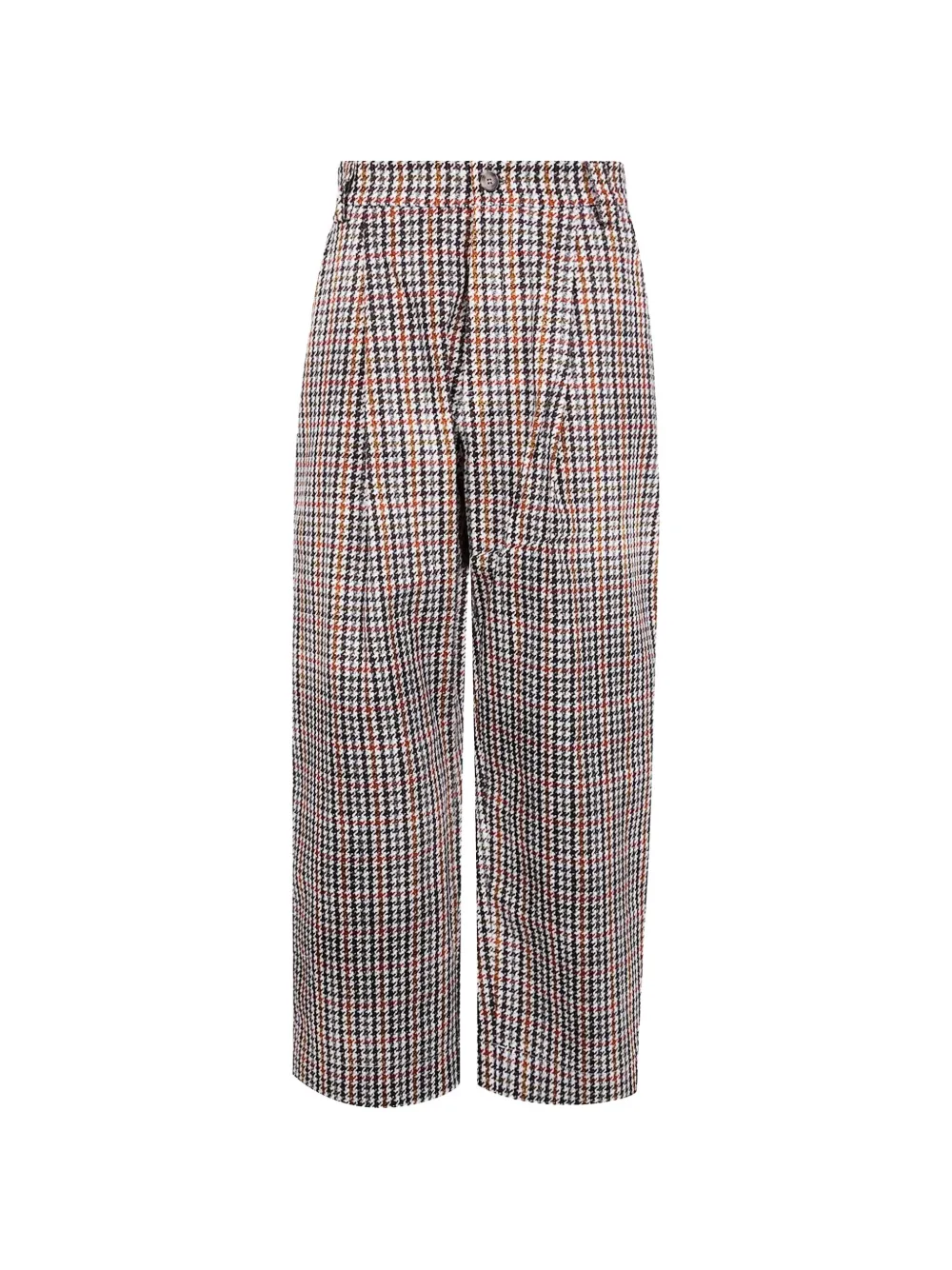 Pierre-Louis Mascia houndstooth-pattern pleated trousers - Bianco