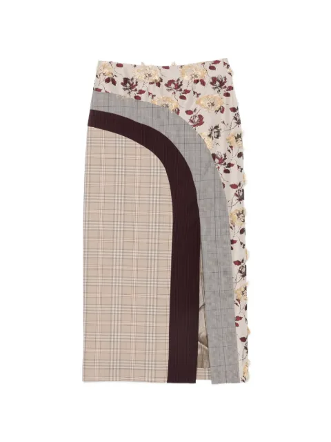 Antonio Marras patchwork floral-print midi skirt